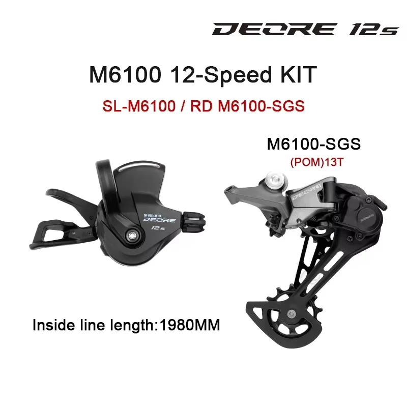 DEORE M6100 12 Speed Groupset Shifter Rear Derailleur CS-M6100 51T 12V Cassette 50/52T Flywheel X12 Chain 12S DEORE Original