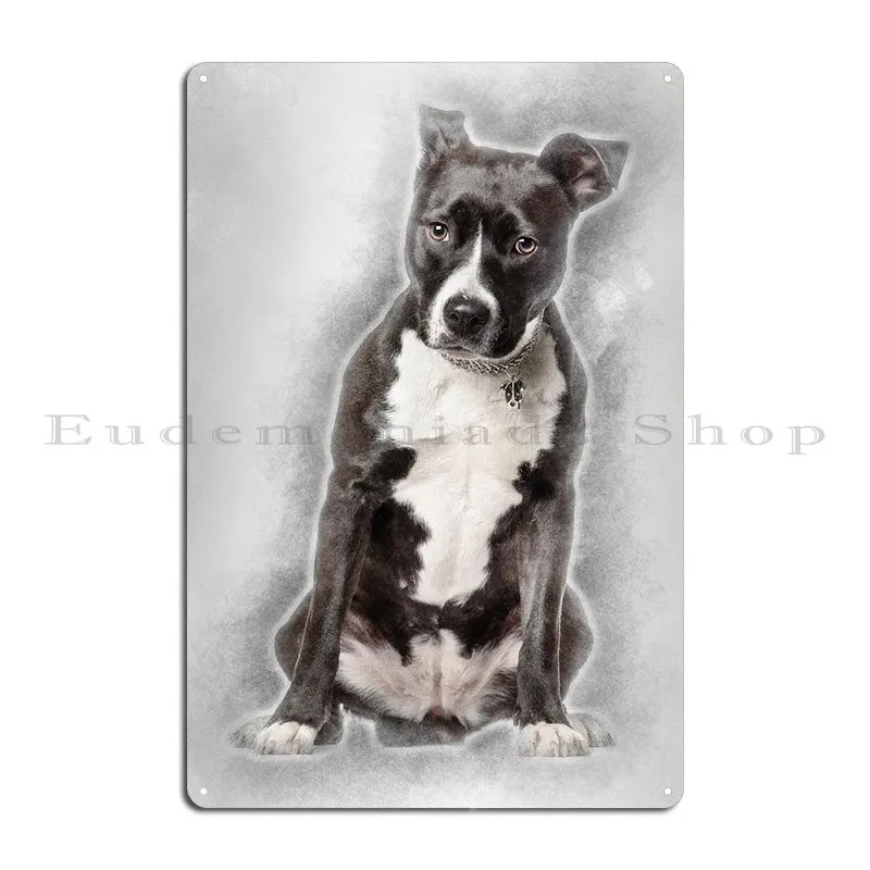 American Staffordshire Ter Metal Plaque Wall Decor Wall Cave Wall Decor Cave Designs Tin Sign Poster