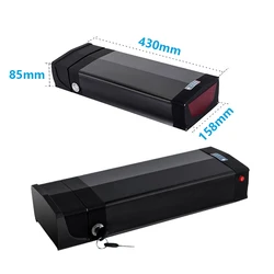 36V 48v Volt Rear Rack Li-ion Batteries Pack 12.5ah 20ah 22.5ah 25ah For City Bike Luggage Carrier Battery with Free Charger