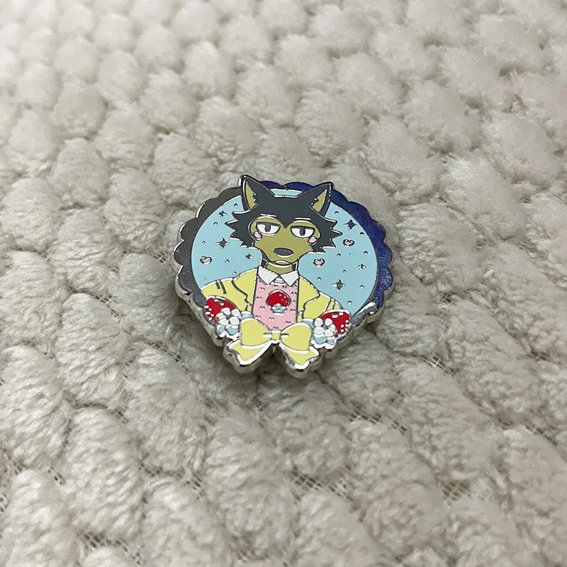 Legoshi A Mild-mannered Male Gray Wolf Enamel Pin Fantasy Beastars Anime Brooch  Badge Fashion Jewelry