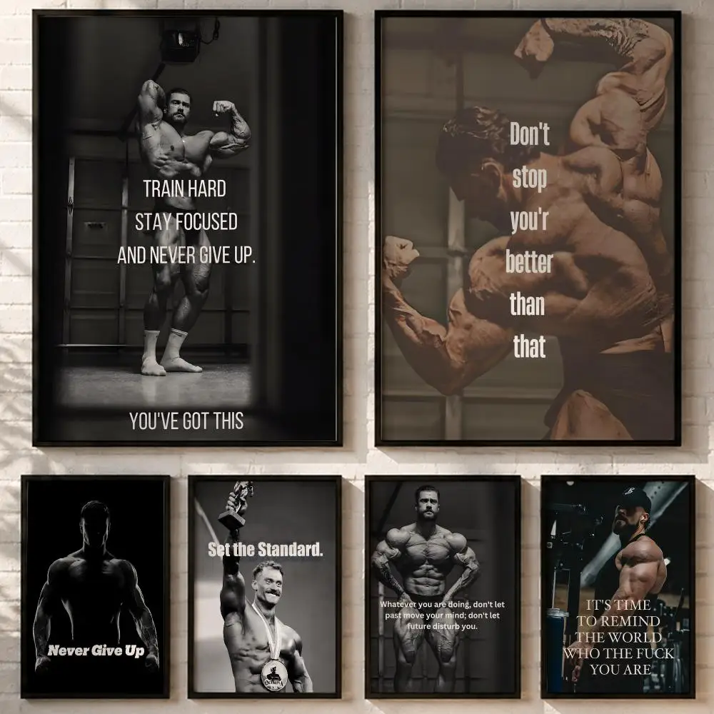 Bodybuilder Chris Bumstead Poster HD poster wall art self-stick no-residue for home cafe office great gift