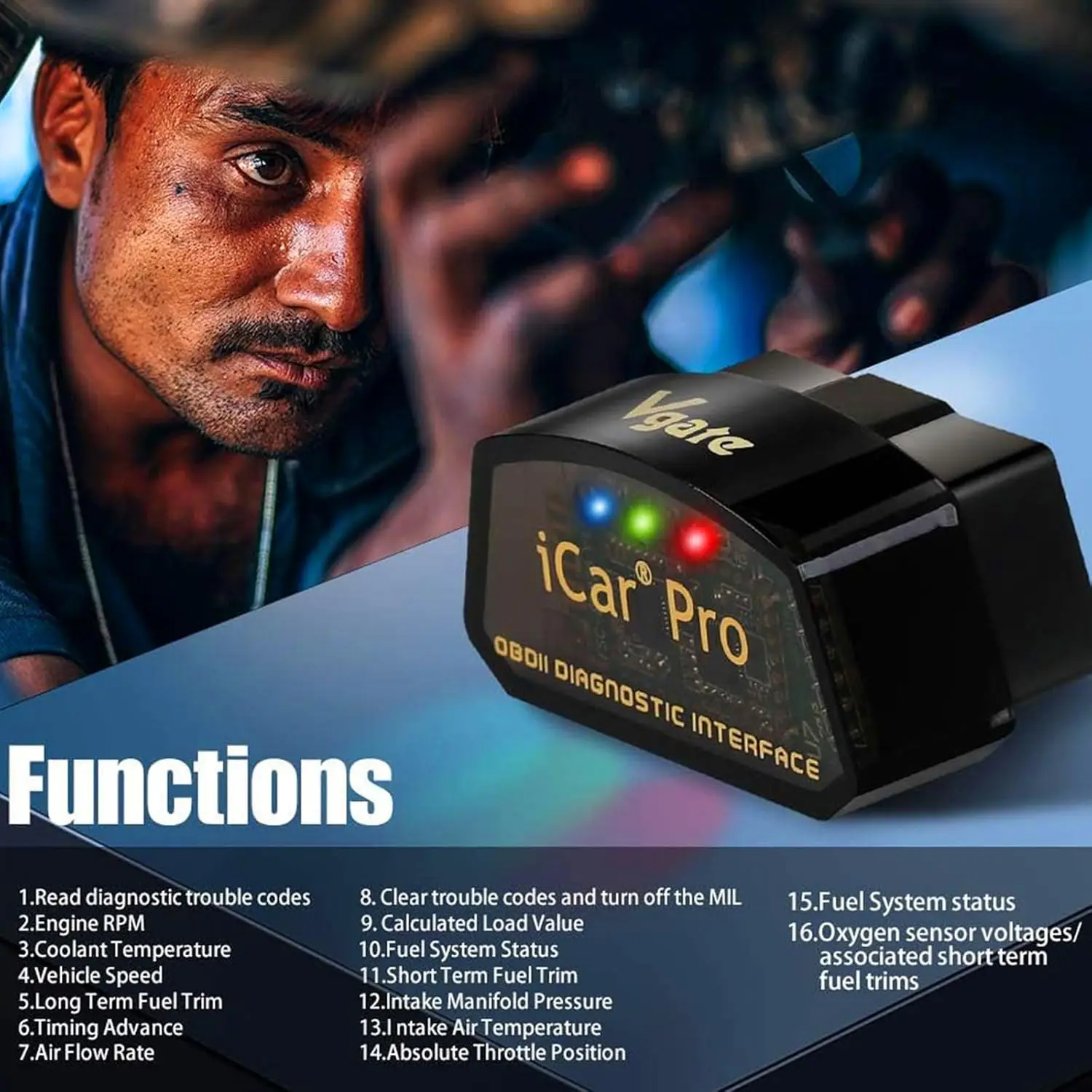 Vgate iCar Pro elm327 V2.3 Ferramenta de Diagnóstico de Falhas Automotivas OBD2 Bluetooth 4.0 para iOS/iPhone/Android e Windows Scanner Automotivo ODBII