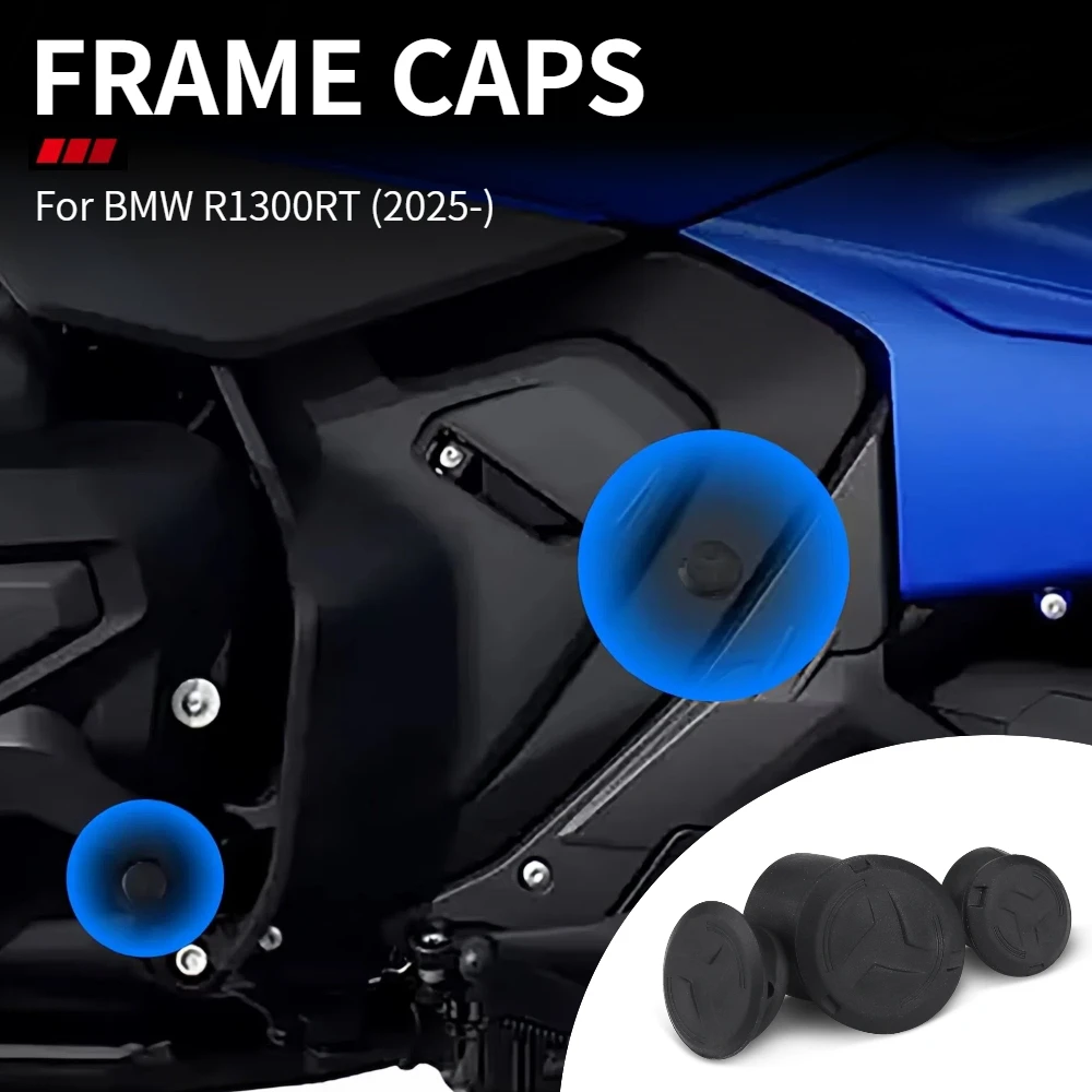 3PCS Motorcycle Frame Hole Cover Caps Plug Black Decorative Frame Caps Plug Kit For BMW R1300RT R 1300 RT R1300 RT 2025 2026-