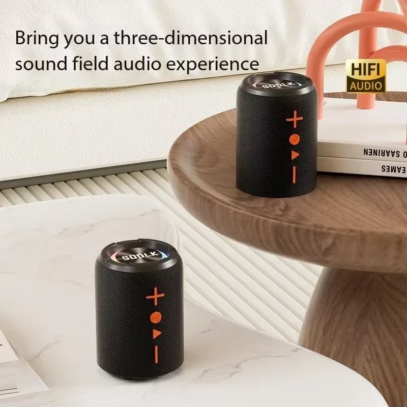 TX9 Detachable Bluetooth Speaker 3D Stereo Bass Portable Speaker IPX6 Waterproof Suitable TWS Boom Box Colorful Lights Subwoofer