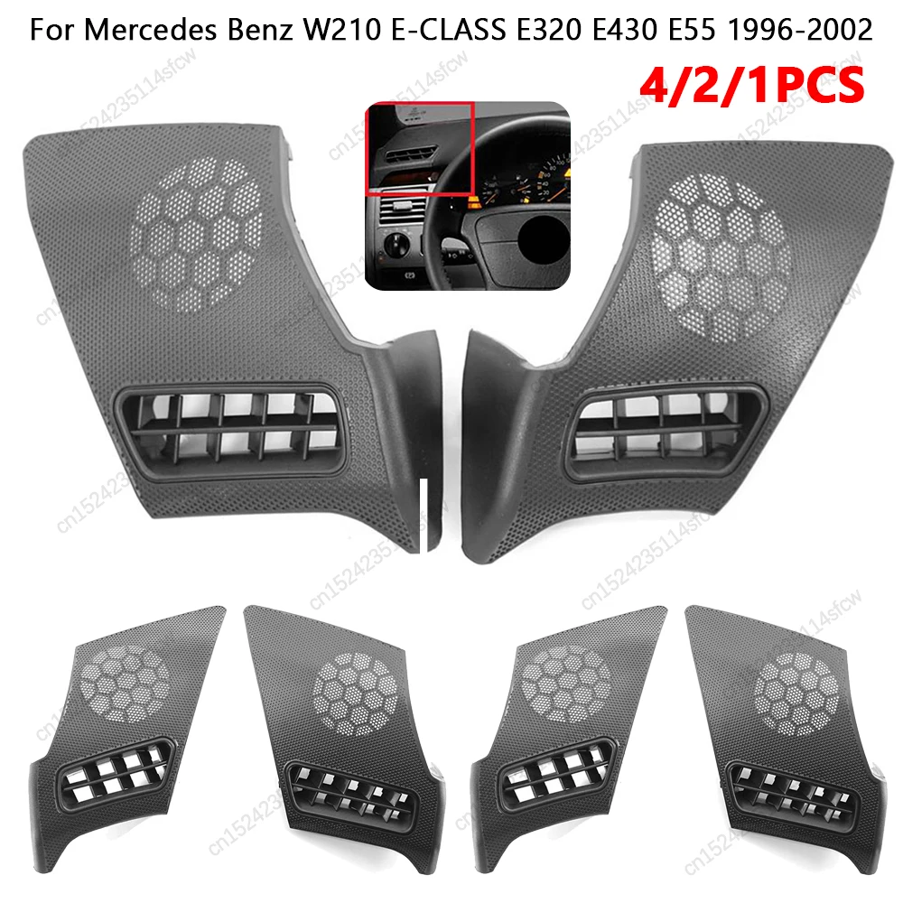 4-1PC Car Styling Dash Board Side Air Vent Speaker Grill Cover For Mercedes Benz W210 E-CLASS E320 E430 E55 1996-2002 Horn Frame