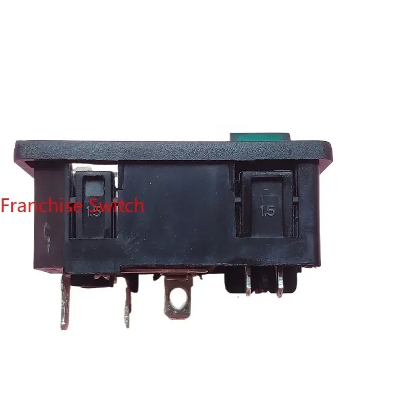 10PCS 3-In-1 power socket with insurance 4-pin green light switch JR-101-1FRS