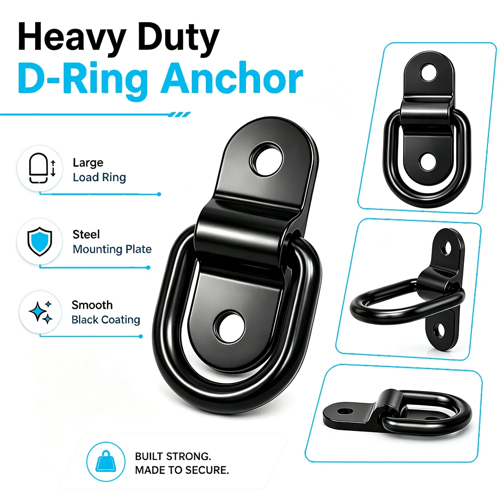 Large D-Type Traction Ring  Fixed Anchor Hook  Cargo Fixing Ring  Fastening Trailer RV Truck  Ship Firmware Accessories Hardware