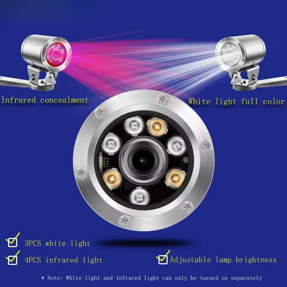 IP68 5MP 3.6mm electric focus lens aquaculture swimming pool camera and fishing camera
