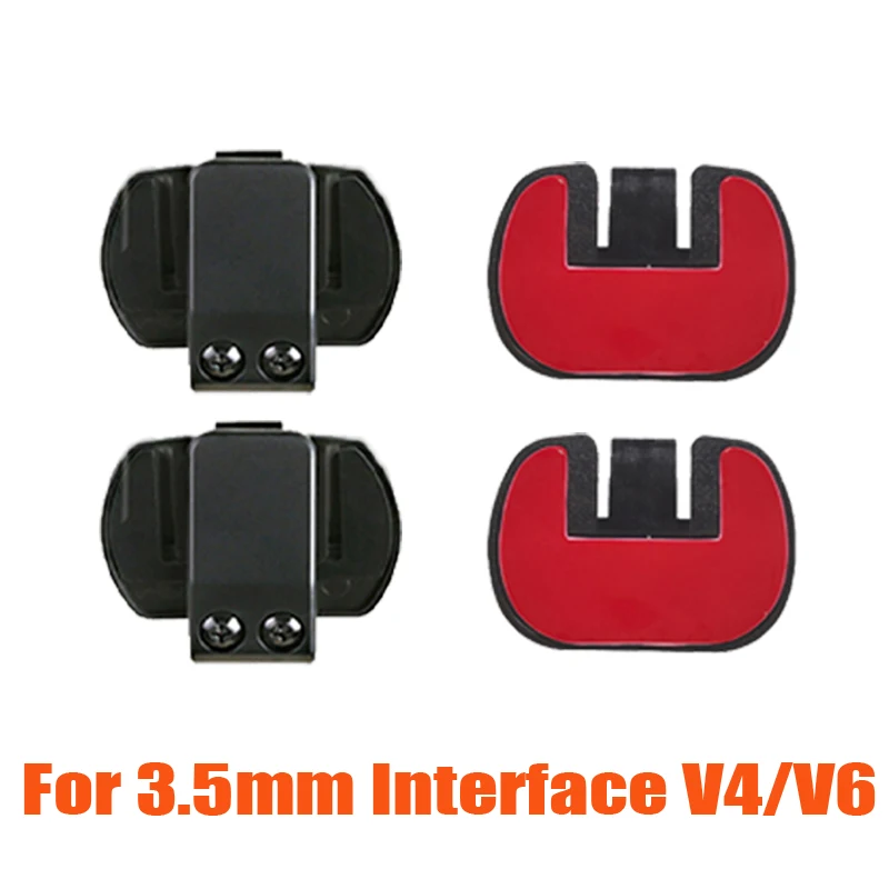 2Pcs Mounting Clip Double-Sided Tape Base For Xinowy/EJEAS V6 Pro V4 PLUS(3.5mm Jack) V4 Pro Motorcycle Helmet Headset