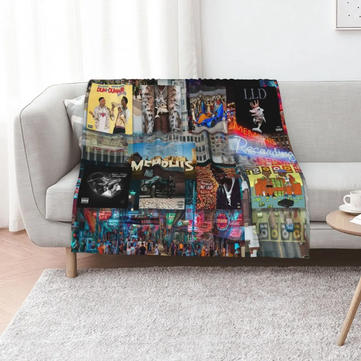 Young Dolph | Hall of Fame Collage Throw Blanket sofa bed warm winter Bed Fashionable Flannel Furry Fashion Sofas Blankets