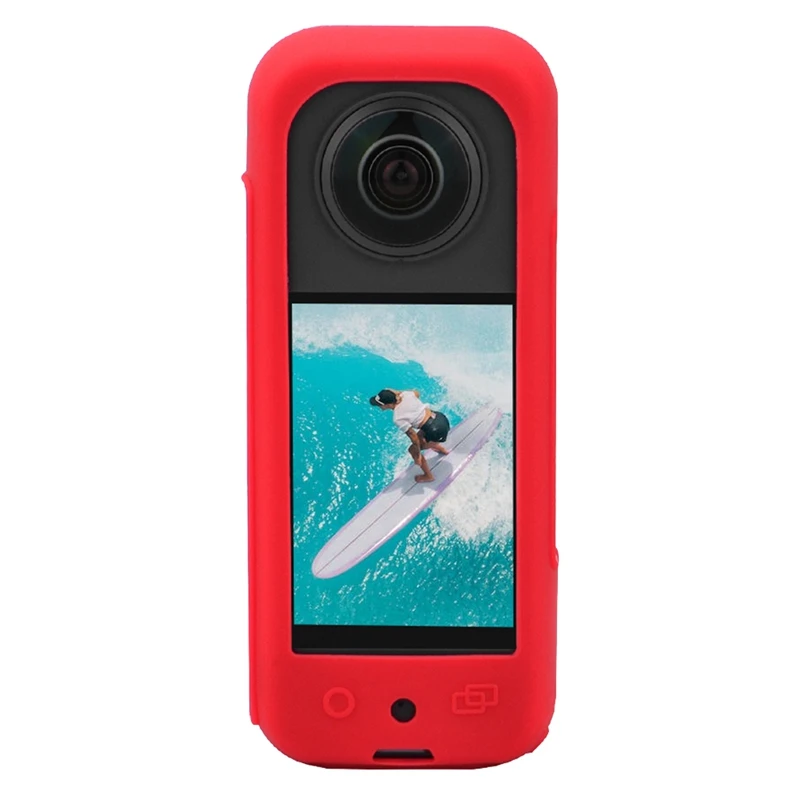 1 PC Body Silicone Case Cover Protector Silica Gel For Insta 360 One X3 Camera Anti-Scratch Silicone Case Red