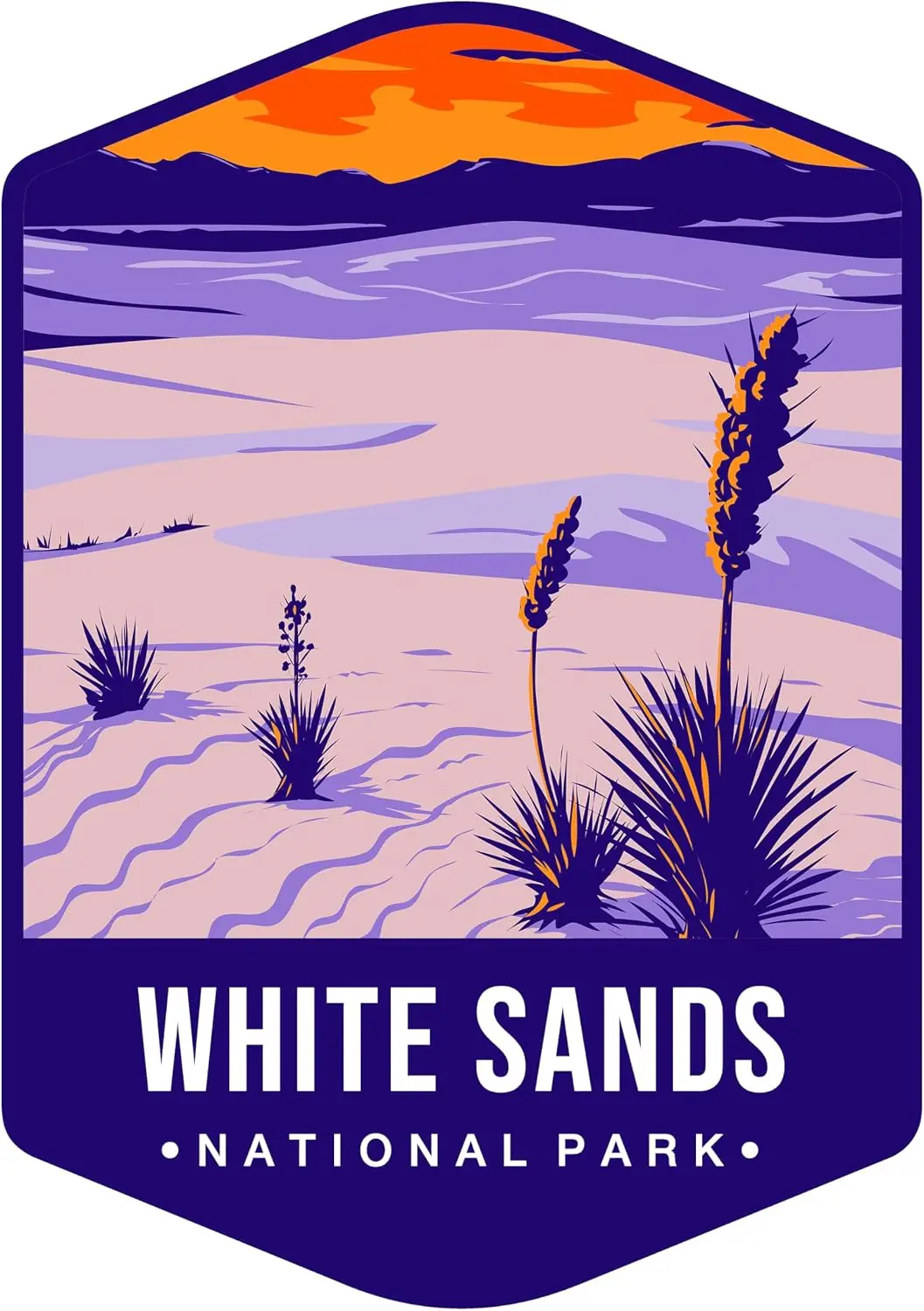 2 Pack White Sands National Park PVC Sticker For Car Body Rear Window And Luggage Personal Accessories Decoration Decal