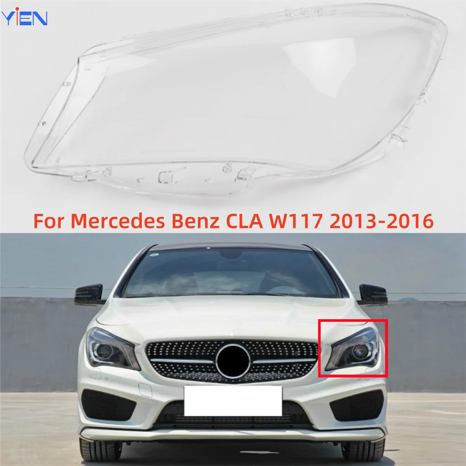 

For Mercedes Benz CLA W117 2013 2014 2015 2016 Auto Accessory Replace A Transparent PC Headlight Glass Car Lights Shell