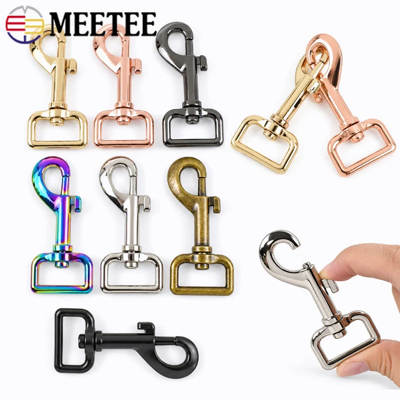 5/10/20Pcs 15/20/25mm Metall Karabiner Schnalle Karabiner Haken Hund Leine Kragen Schlüsselbund Trigger Clip drehbare Verschluss Hardware Zubehör