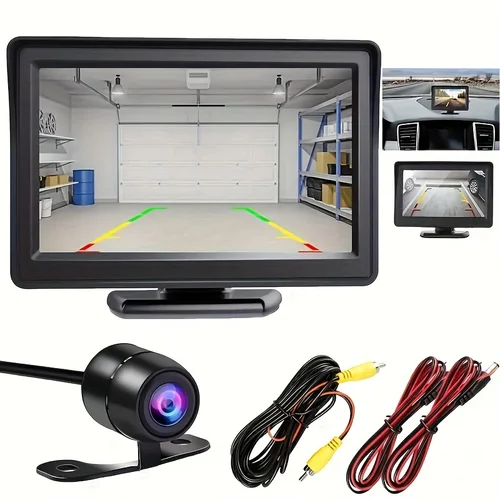 Imagen 2 del producto ✨ ¡Amplia compatibilidad! Bileeko 4,3"" DIY TFT LCD Monitor Vista trasera Cámara de respaldo inverso Ajuste 🔥