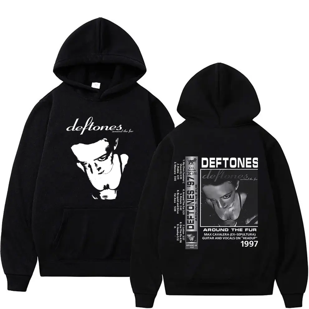 

Rock Band Deftones Around The Fur Album Graphic Print Hoodie Men Alternative Heavy Metal Hooded Streetwear Male Vintage Hoodies