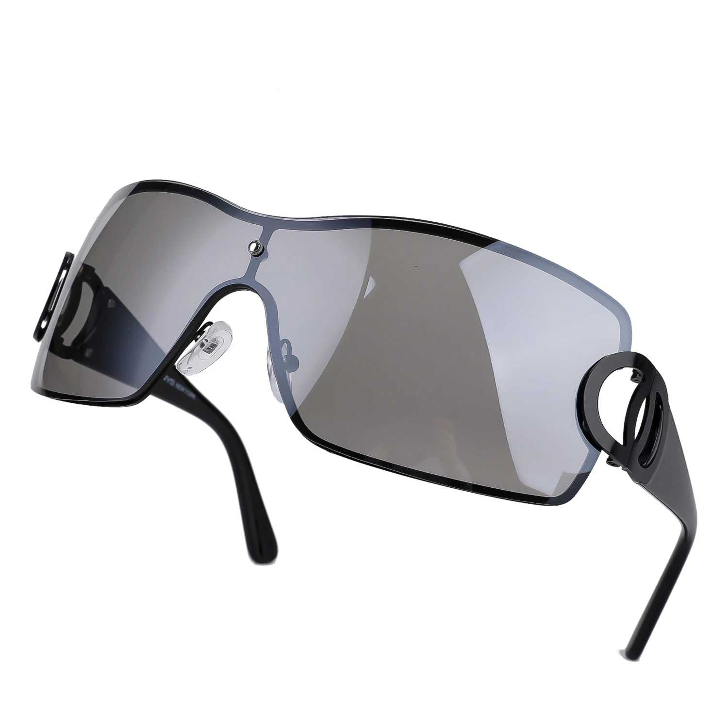 Retro Damen Sonnenbrille um y2k Sonnenbrille futuristische Farbverlauf Linse Sonnenbrille moderne Sonnenbrillen – Detail 6