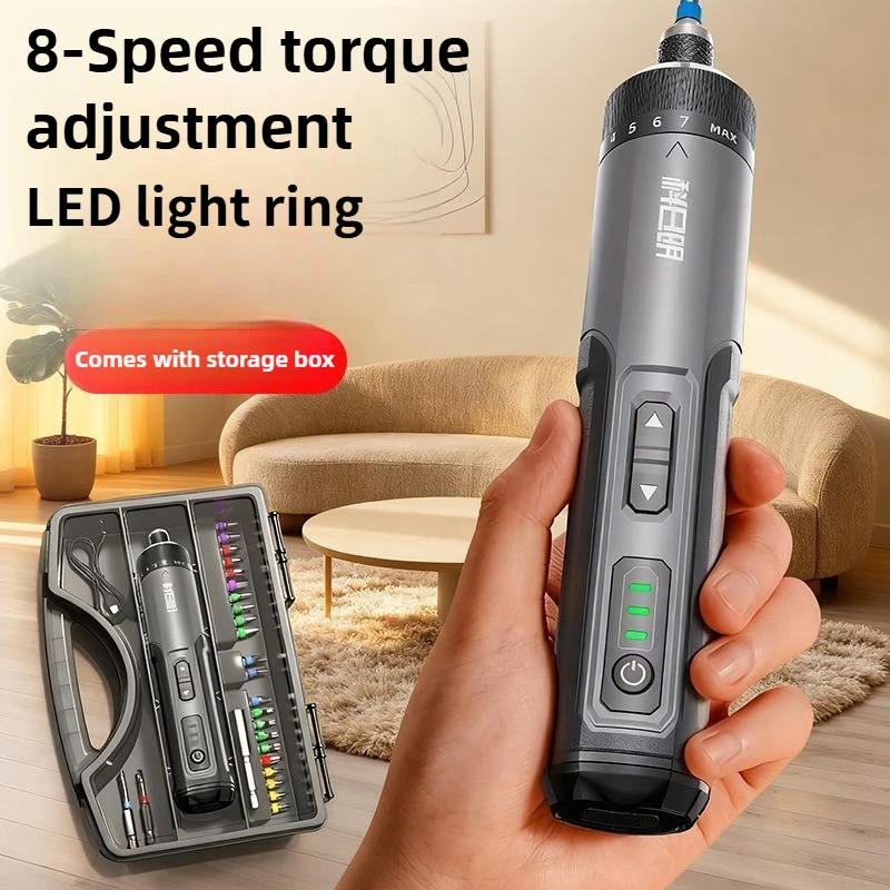 Kerimin Mini Wireless Electric Screwdriver Rechargeable 2000mah Power Drill Bit Multifunctional Disassembly Torque Repair Tools