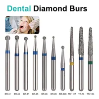 ELIJAH 5Pcs/Bag Dental Diamond Burs Drill FG 1.6mm Bur For High Speed Handpiece Dental Bur Polishing Whitening Lab Material