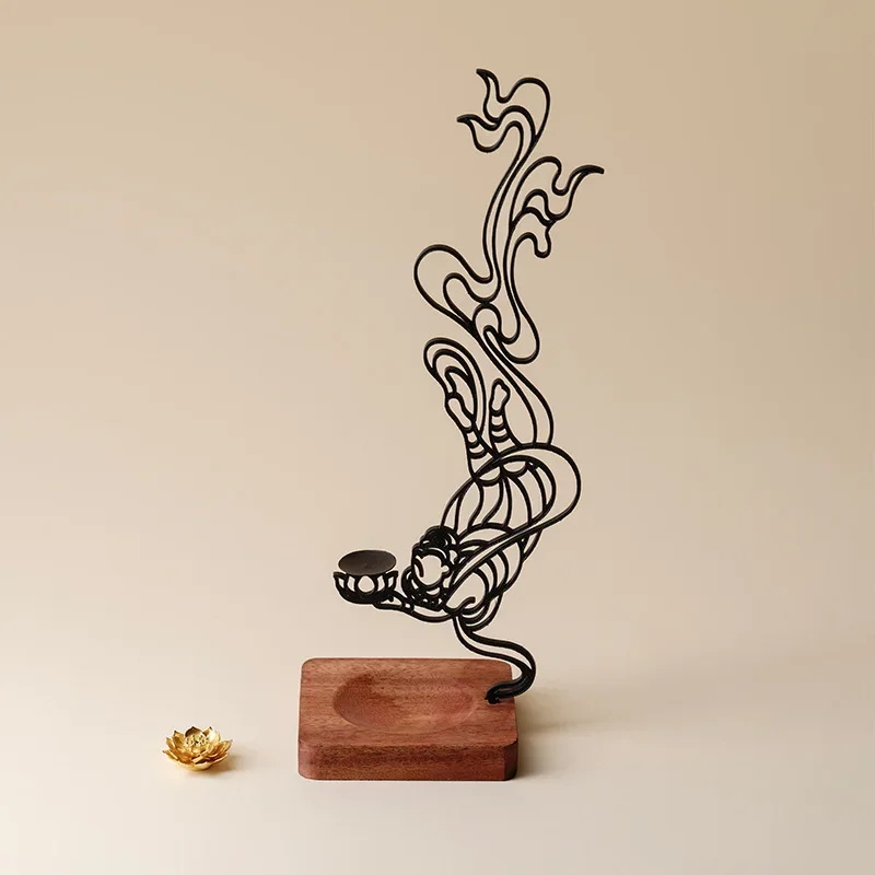 1Pc Dunhuang Flying Celestial Ladies' Incense Stick Creative Incense Burner Incense Holder Zen Incenses Burner Teahouse Ornament