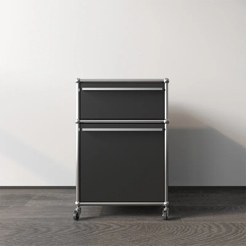 

Stainless Steel Desk File Drawer Cabinet Integrated Computer Table
