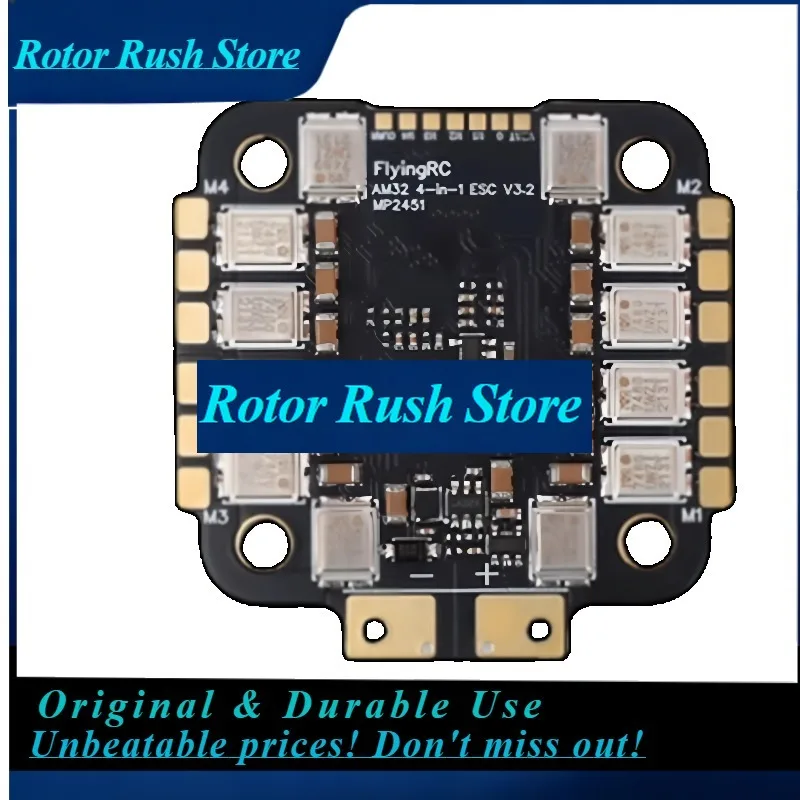 RoRusFlyingRC STACK 75A 4IN1 ESC V3.2 And H7D MK1 DPS310 H743 Flight Control Support AP/INAV/BF/RotorFlight Firmware