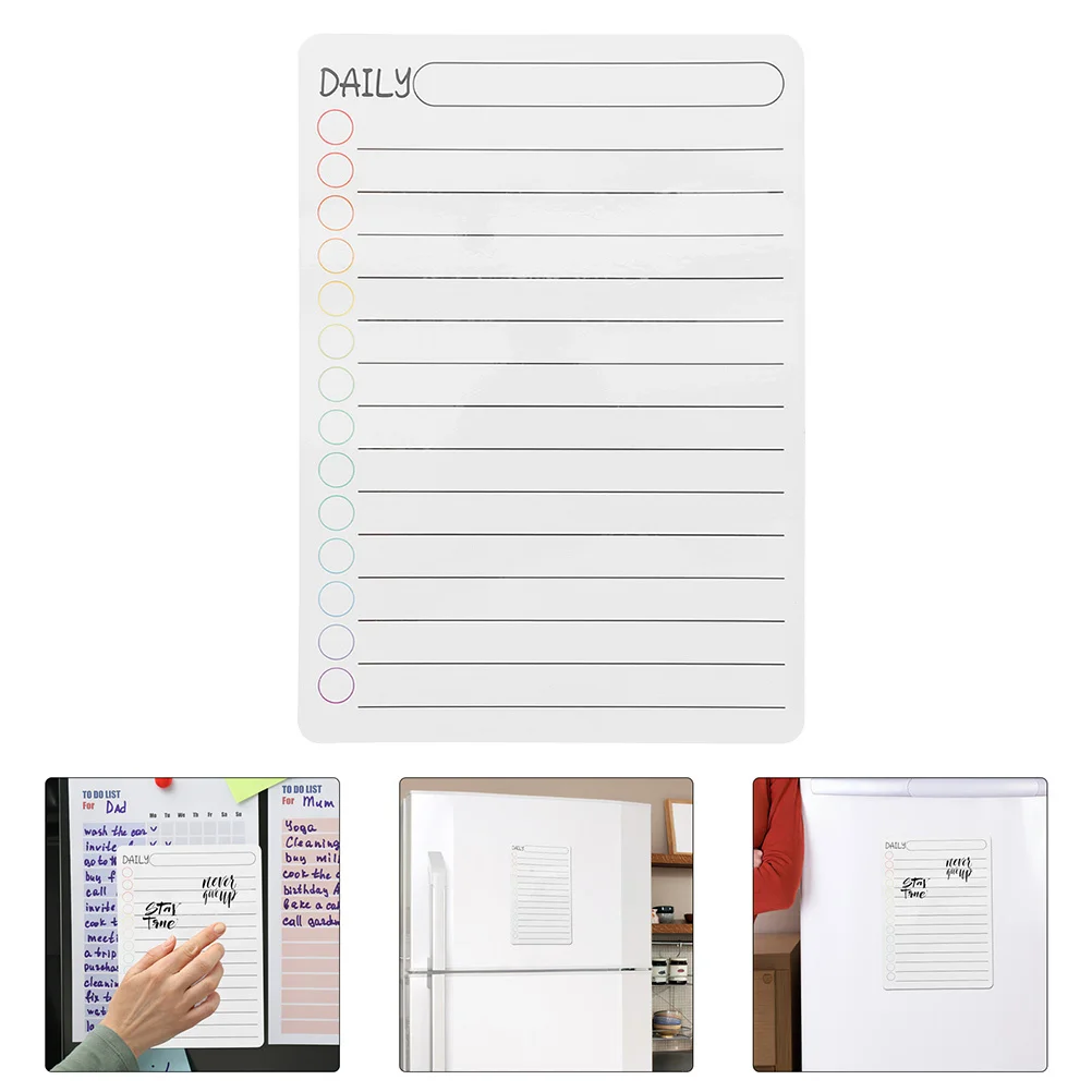 

6Pcs Magnetic Daily Planner Whiteboard Dry Erase Board for Refrigerator Reusable Weekly Schedule Planner Daily Whiteboard