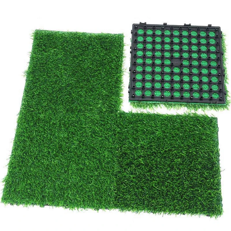 30x30cm Interlocking Artificial lawn DIY Movable Floating Floor Courtyard landscape Balcony Garden Outdoor Decor Grass Carpet
