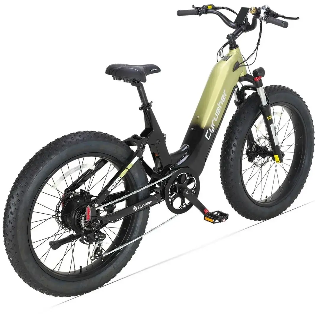 

Cyrusher Roam Step-Thru Full Suspension E-Bike 250W 52V 15.6Ah Torque Sensor