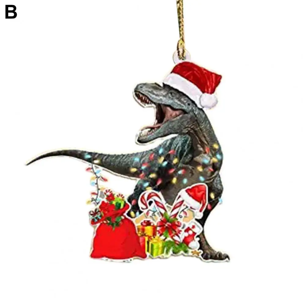 Eco-friendly Christmas Decorations Christmas Tree Ornaments Festive Dinosaur Tree Ornaments Eco-friendly Acrylic for Christmas