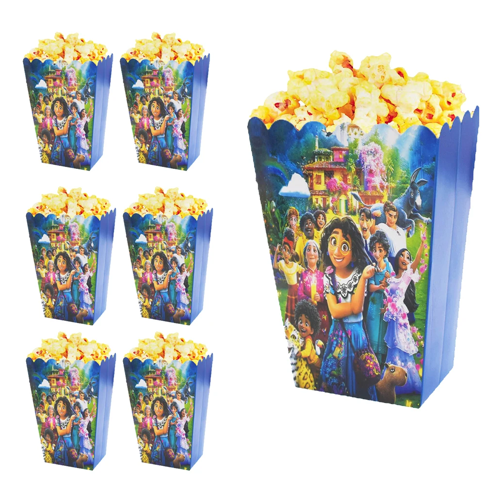 Disney Encanto Mirabel Birthday Party Deco Paper Gift Popcorn Box Favor Baby Shower Accessory Kids Girls Birthday Party Suppli