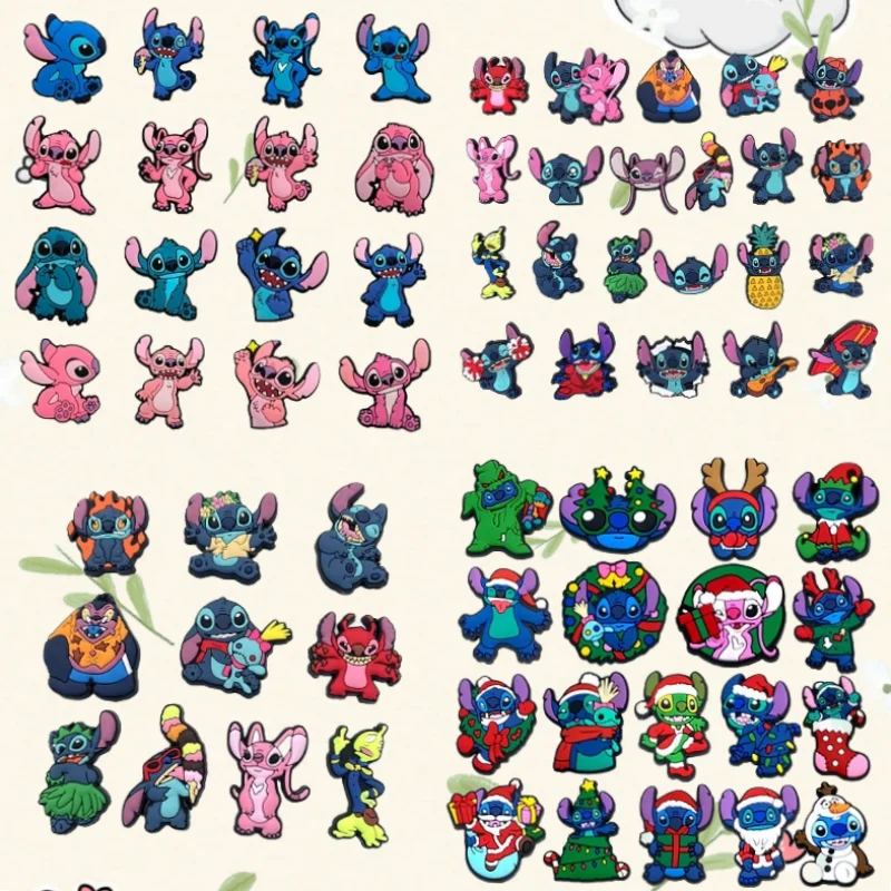 

MINISO Disney Stitch Shoe Charms Set 8-22Pcs Cartoon DIY Accessories for Clogs Sandals Kids X-mas Gifts Shoe Decorations
