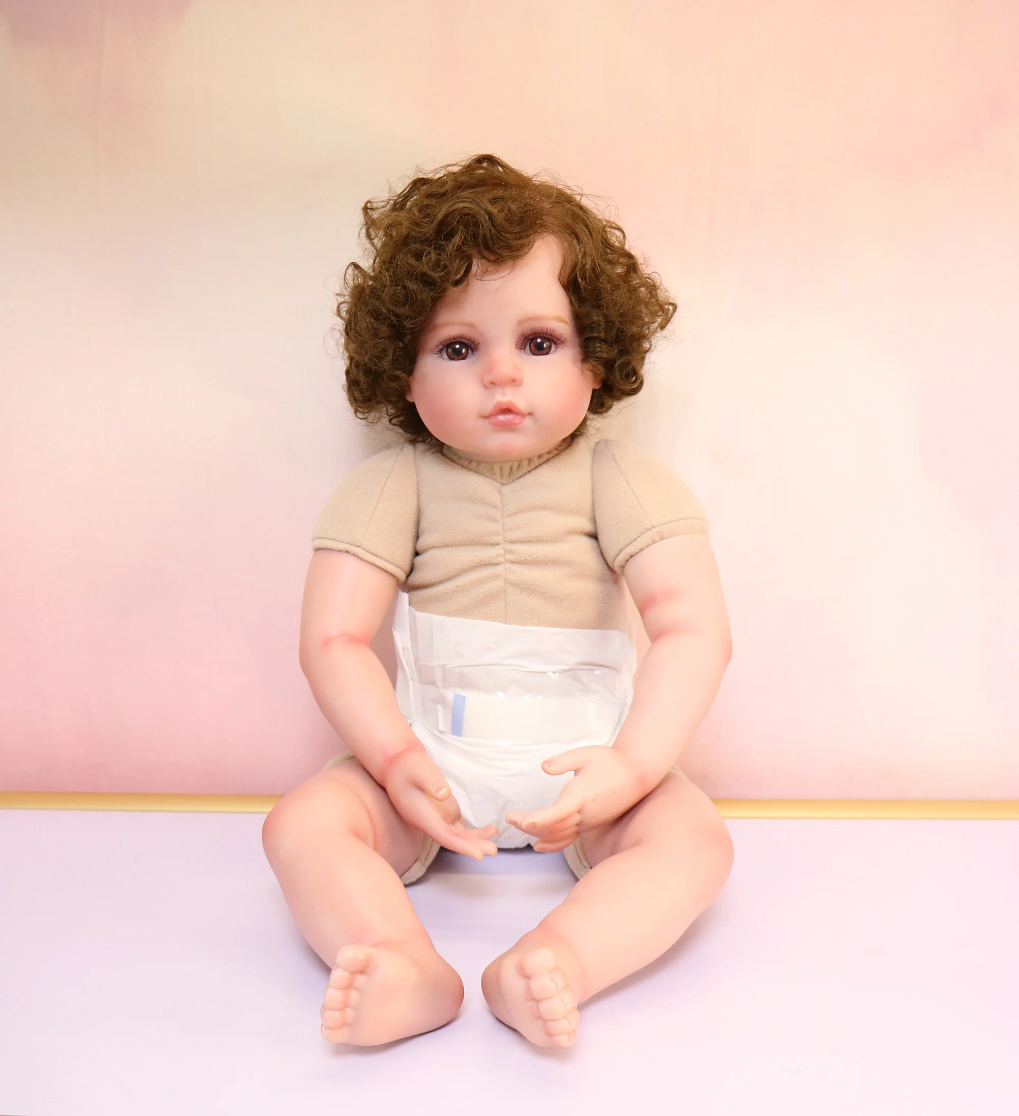 YingHuanMei 24 インチリボーンベビードールボディ手作り人形幼児人形アクセサリー