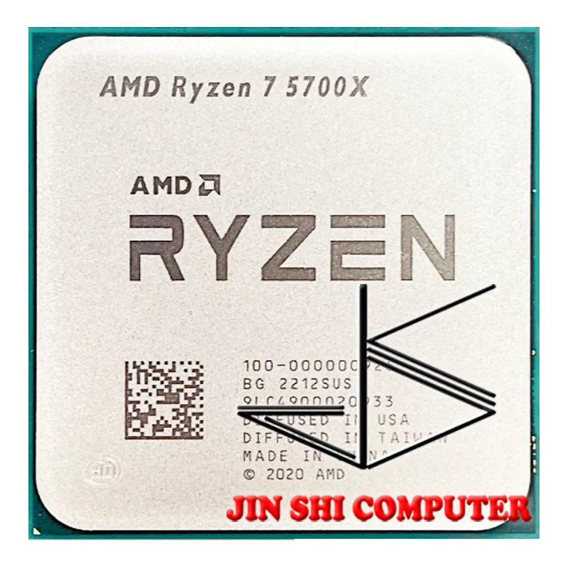 AMD Ryzen 7 5700X R7 5700X 3.4GHz 8 코어 16 스레드 PCIE4.0 65W CPU 프로세서, 7NM L3 = 32M 100-000000926 LGA AM4, 선풍기 없음