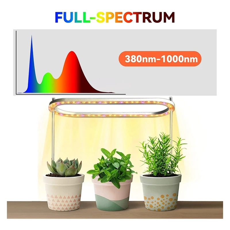 Full Spectrum LED Grow Lights para plantas de interior, 50 lâmpadas crescem com luzes amarelas, 1 peça