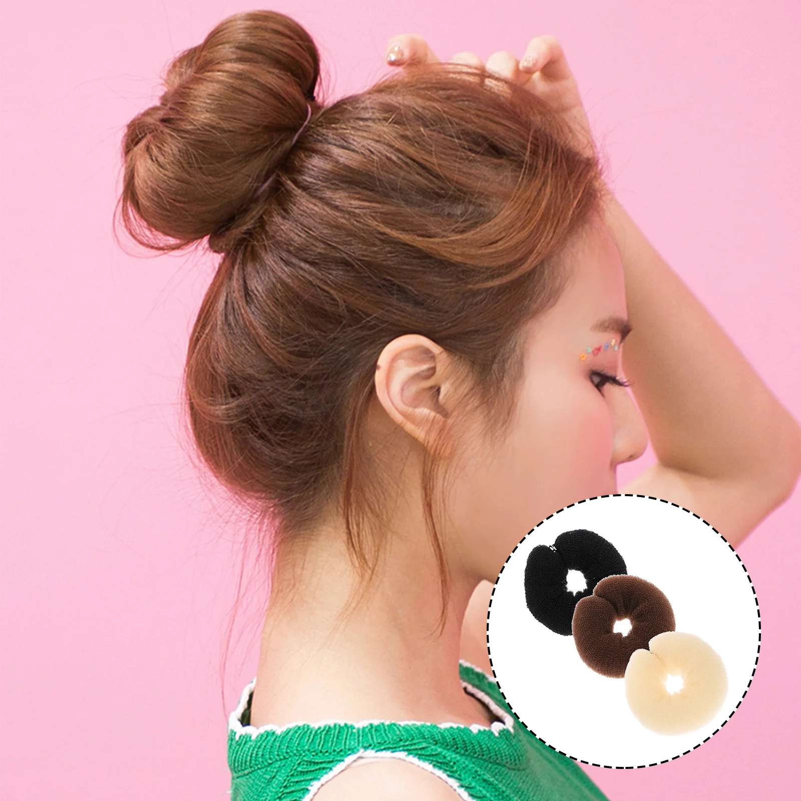 3 قطعة صانع كعكة الشعر مطاطا مقاومة للاهتراء تصفيفة الشعر أداة لحفلات الزفاف حفلة موسيقية مواعيد المحمولة قابلة لإعادة الاستخدام كعكة الشعر المشكل الإناث #5
