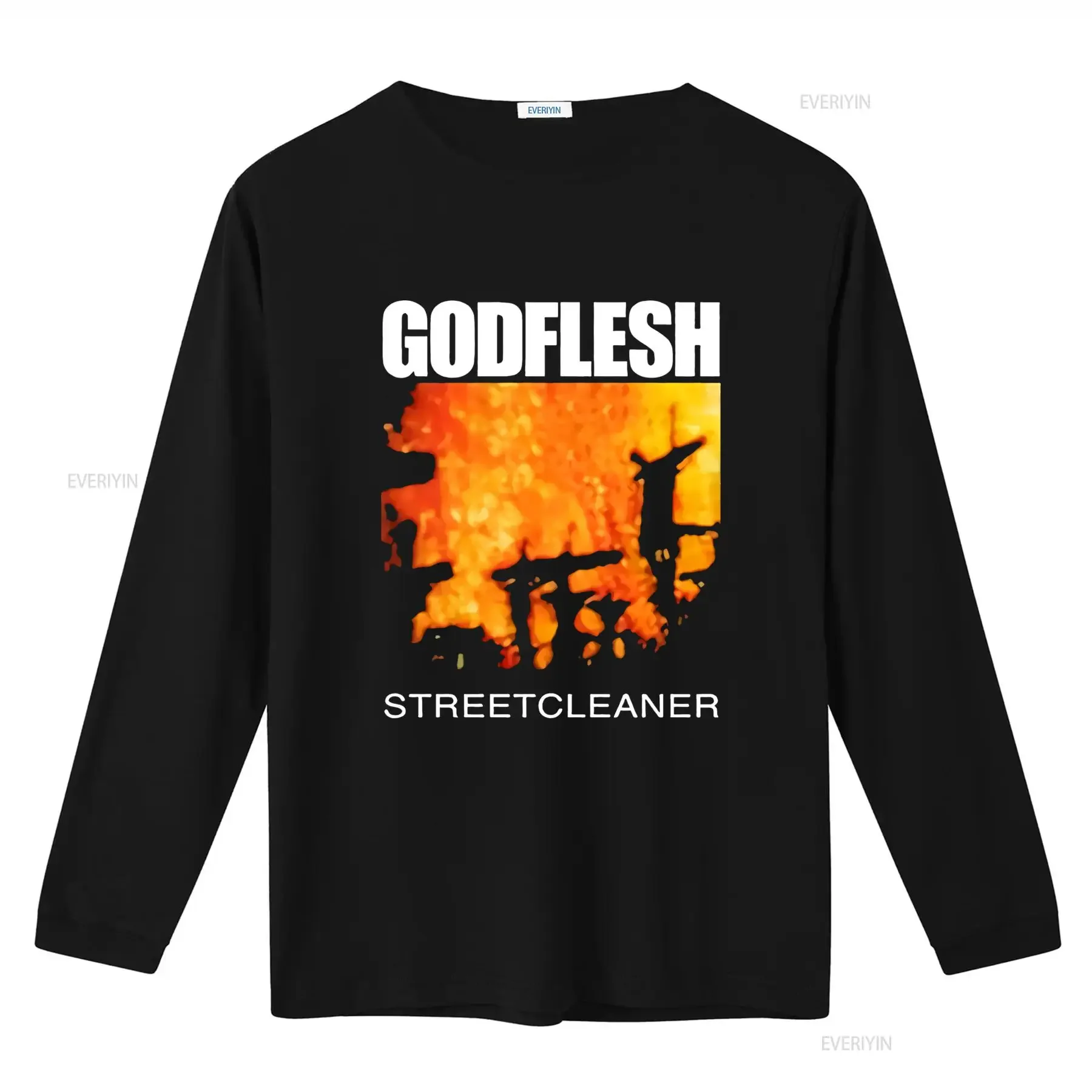 1990 Godflesh Streetcleaner Black All Size T Shirt Rock Band Inspired Design vintage Washed Unisex Versatile Breathable graphic
