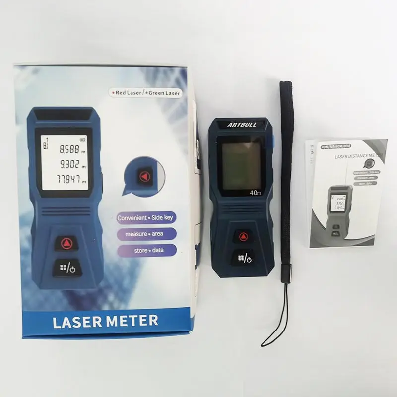 Misuratore di distanza Laser 40m 60m telemetro a infrarossi misuratore laser a nastro di misurazione digitale
