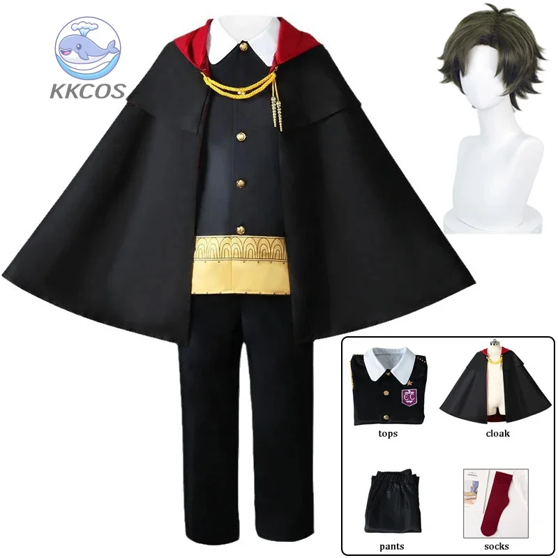 داميان ديزموند تأثيري جاسوس الأسرة تأثيري حلي شعر مستعار هالوين كوميك كون حفلة لعب الأدوار الزي عباءة للأطفال البالغين