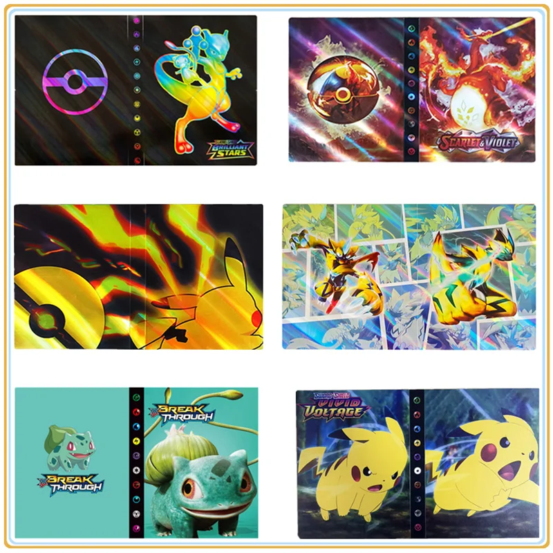 Nouvel album de cartes Pokémon 4 grilles 30 pages 240 pièces – Modèle créatif pour collectionner et ranger les cartes