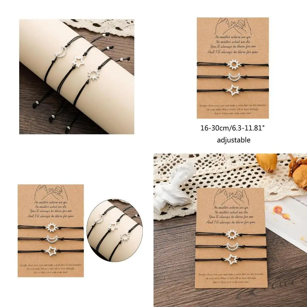 

31BB Long Distance Relationship Wrist Bands Promise Bracelet Party Birthday Gift