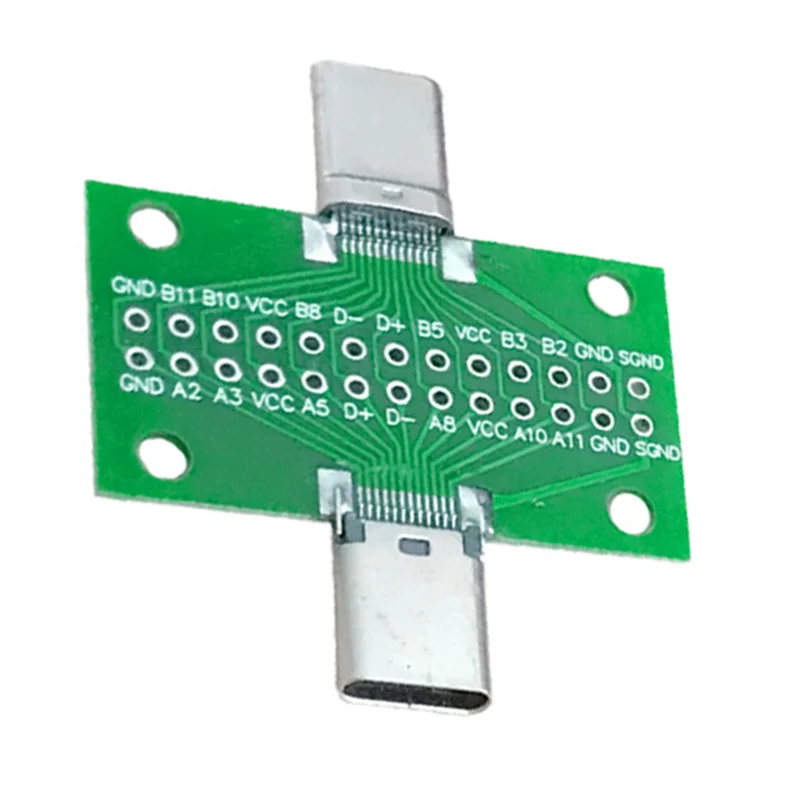 AFOURT-6X Тестовая печатная плата типа C «папа-мама» Универсальная плата с портом USB 3.1 20,6X36,2 мм Тестовая плата с контактами