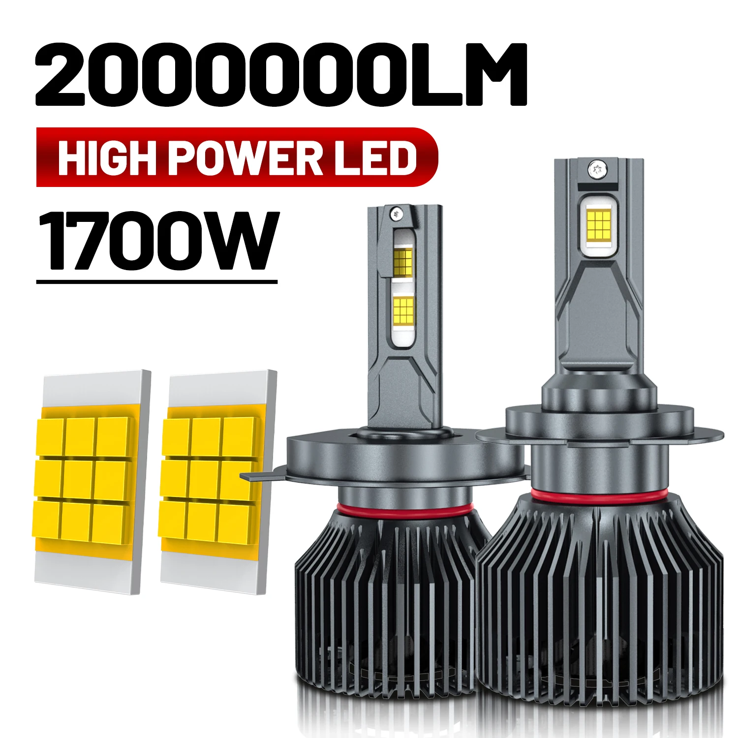 

Car Headlight H4 H7 LED Canbus H1 H8 H11 9005 HB3 9006 HB4 9012 LED 1700W 2000000LM Auto Headlamp Fog Light Lamp 6000K White 12V