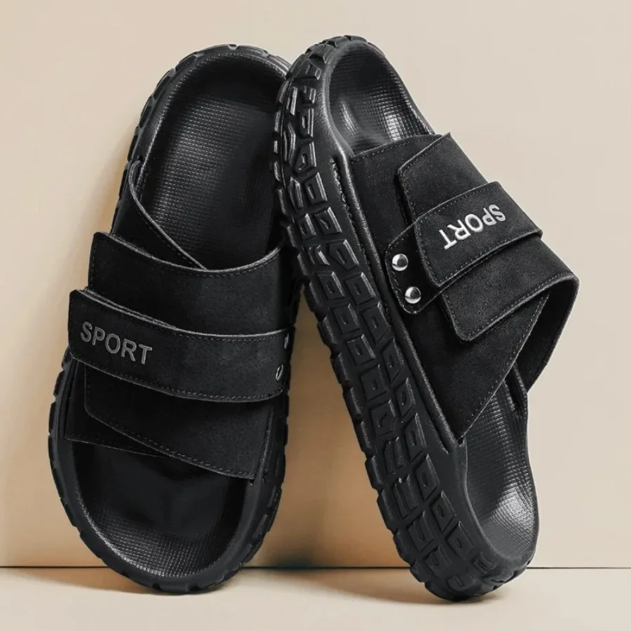 

Новые летние модные тапочки — это хитовый бренд. Новые мужские мягкие и удобные пляжные сандалии для активного отдыха большого размера.