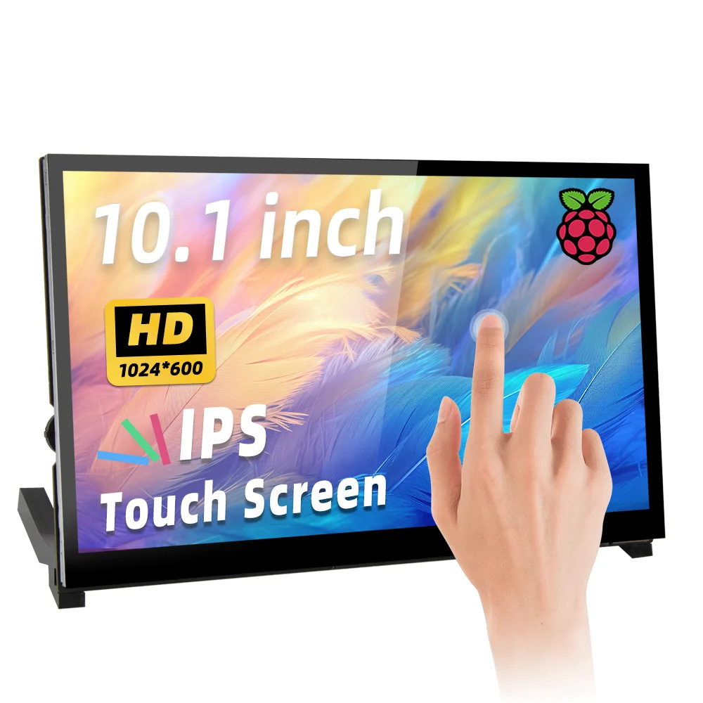 iPistBit 10.1 Inch Capacitive Touch Screen 1024*600 IPS Display for Raspberry Pi Win 8/10 LCD Display with Speakers