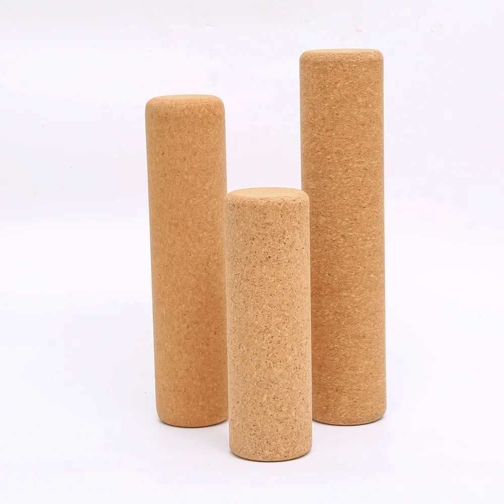 

90*15cm Custom Size Laser logo Fitness Yoga Column Foam Roller Designed Cork Yoga Massage Foam Roller