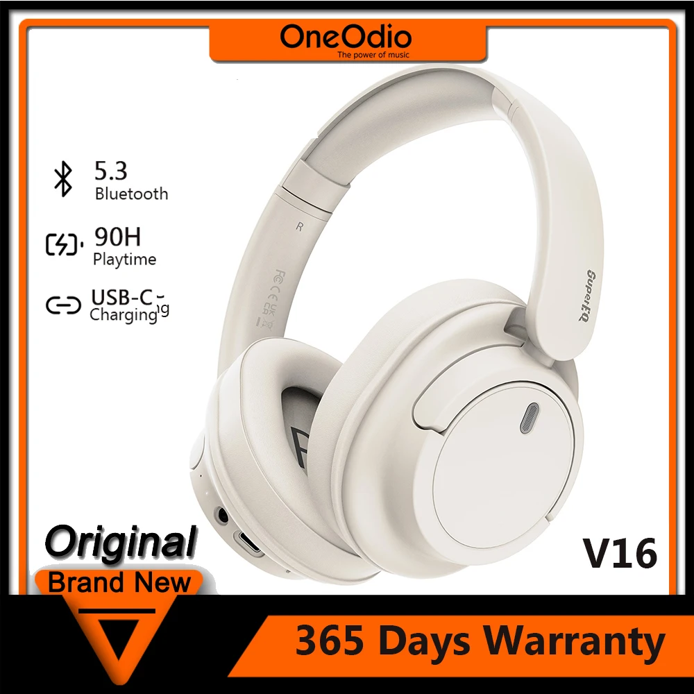 

Oneodio SuperEQ V16 Wireless Headphones Bluetooth Earphone 5.3 Foldable Over Ear Headset 90H Time 40mm Driver Gaming headset