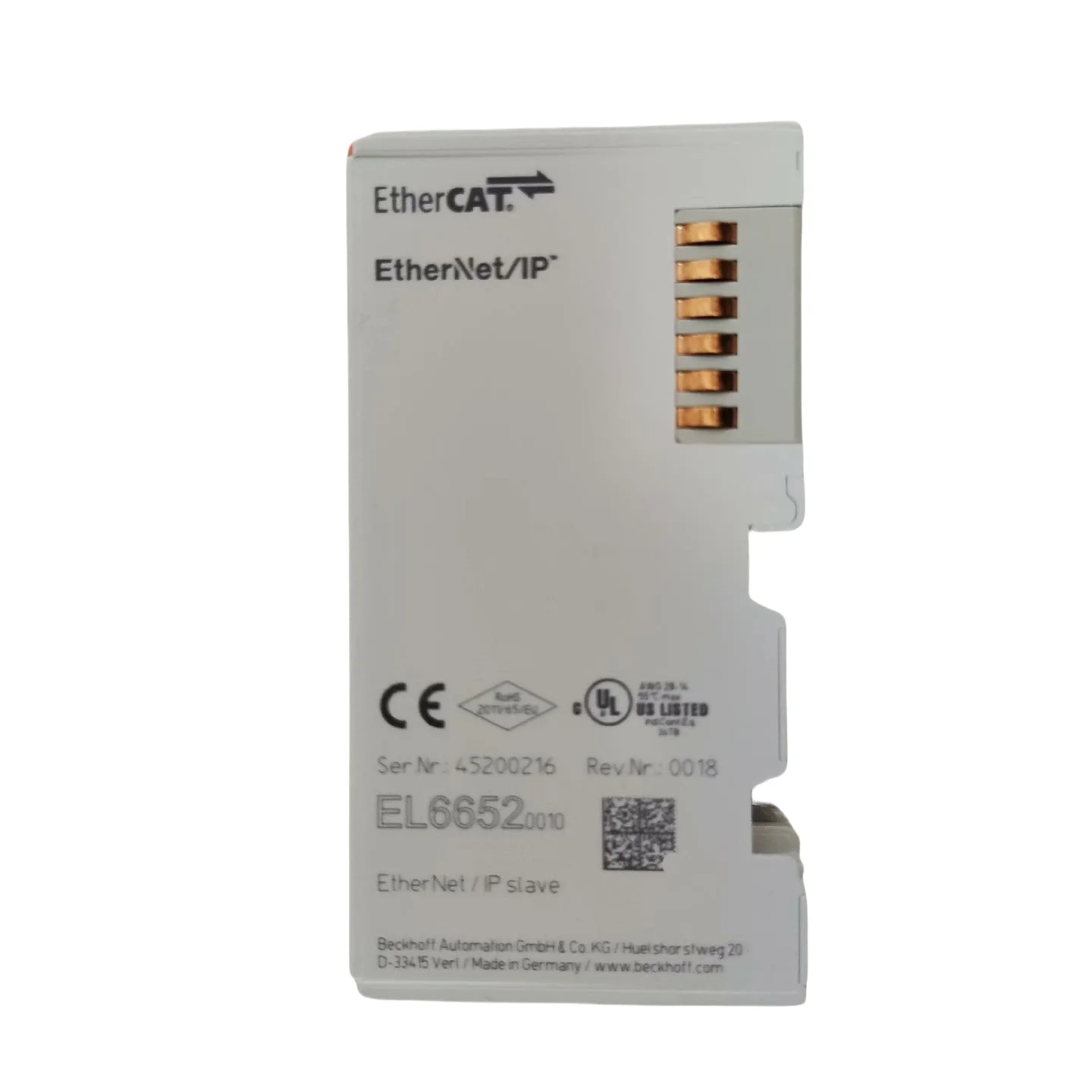 EL6652-0010 Модуль ПЛК для BECKHOFF EL 66520010