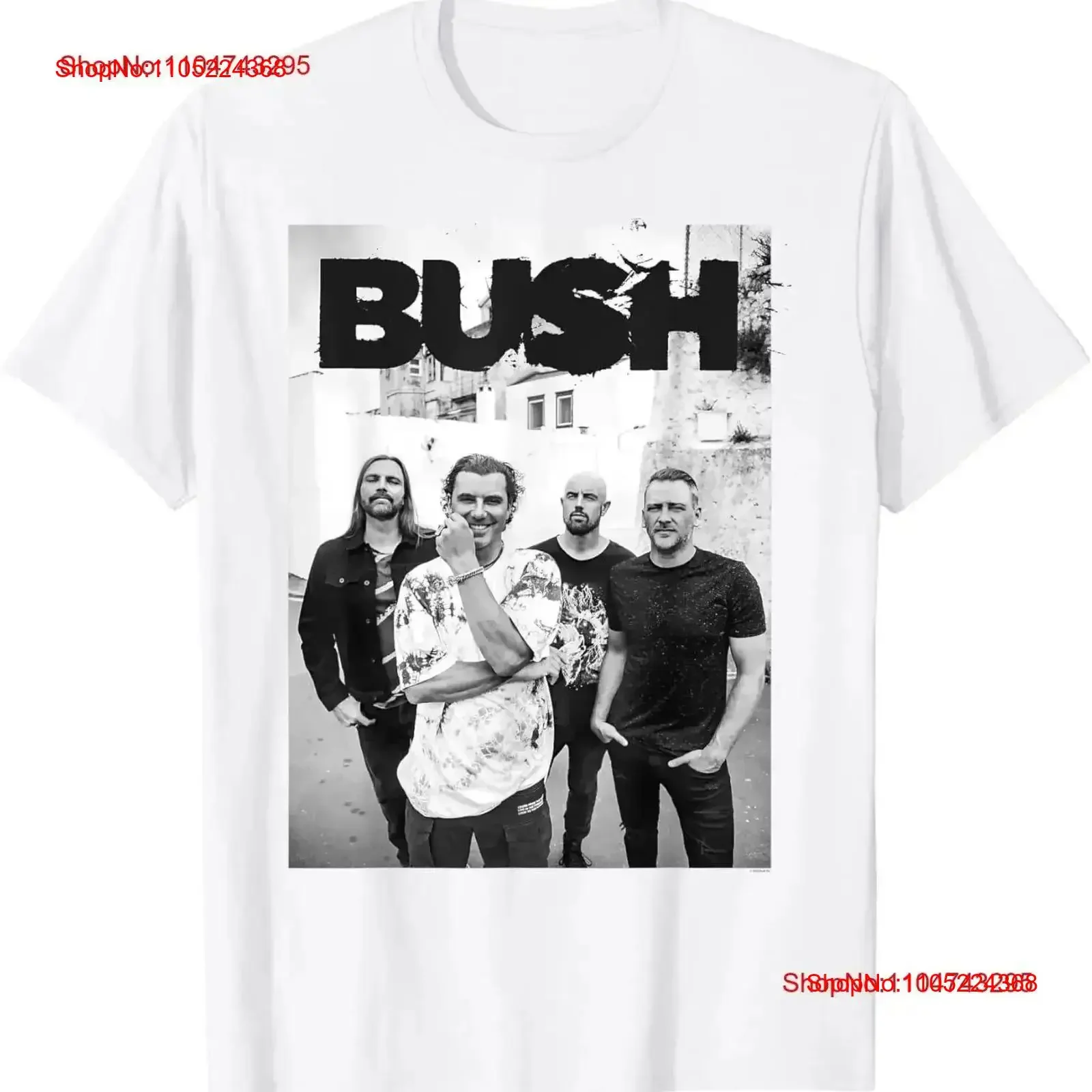 

Bush Band Photo T Shirt vintage Washed Stretched fashion Top For Everyday Wear homme Stylish streetwear Slightly Soft vintage