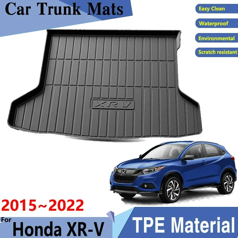 

Car Trunk Mat TPE Material for Honda XRV XR-V VEZEL HRV MNV 2015~2022 Easy Clean Car Rear Cargo Tray Trunk Rear Pads Accessories